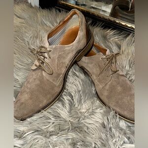 Men's Tan Suede Oxford Shoes